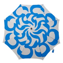 Hindu Om Symbol (ocean Blue) Hook Handle Umbrellas (large)