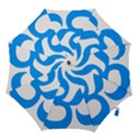 Hindu Om Symbol (Ocean Blue) Hook Handle Umbrellas (Large) View1
