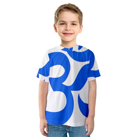 Hindu Om Symbol (blue) Kids  Sport Mesh Tee by abbeyz71