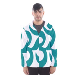 Hindu Om Symbol (dark Cyan) Hooded Wind Breaker (men) by abbeyz71