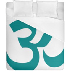 Hindu Om Symbol (dark Cyan) Duvet Cover (california King Size) by abbeyz71