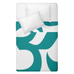 Hindu Om Symbol (dark Cyan) Duvet Cover Double Side (single Size) by abbeyz71