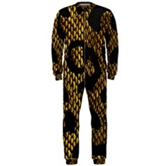 Metallic Snake Skin Pattern OnePiece Jumpsuit (Men) 