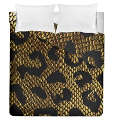 Metallic Snake Skin Pattern Duvet Cover Double Side (Queen Size)