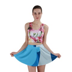 Blue Polka Mini Skirt