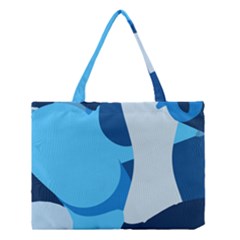 Blue Polka Medium Tote Bag by Mariart