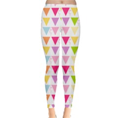 Bunting Triangle Color Rainbow Leggings  by Mariart
