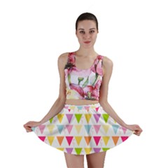 Bunting Triangle Color Rainbow Mini Skirt