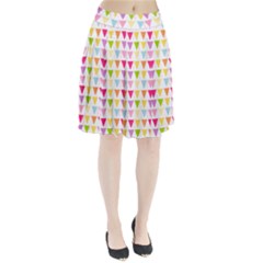 Bunting Triangle Color Rainbow Pleated Skirt