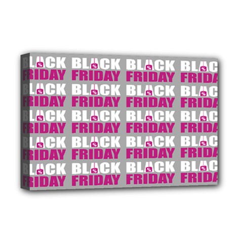 Black Friday Sale White Pink Disc Deluxe Canvas 18  X 12   by Mariart