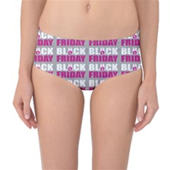 Black Friday Sale White Pink Disc Mid-waist Bikini Bottoms