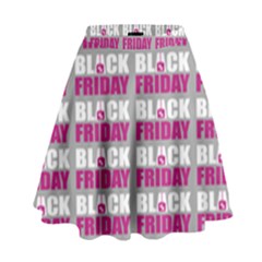 Black Friday Sale White Pink Disc High Waist Skirt by Mariart