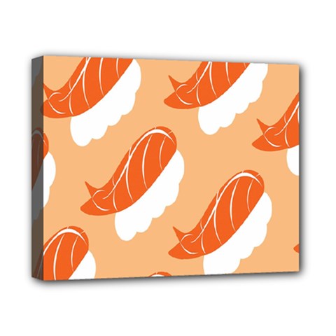 Fish Eat Japanese Sushi Canvas 10  x 8 