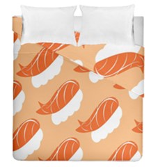 Fish Eat Japanese Sushi Duvet Cover Double Side (Queen Size)