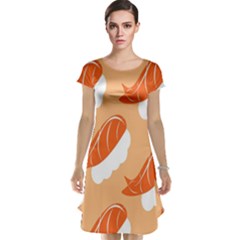 Fish Eat Japanese Sushi Cap Sleeve Nightdress