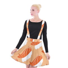 Fish Eat Japanese Sushi Suspender Skater Skirt