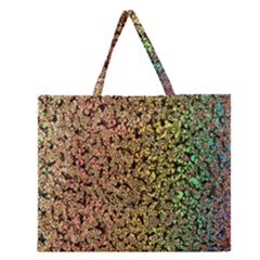Crystals Rainbow Zipper Large Tote Bag by Mariart