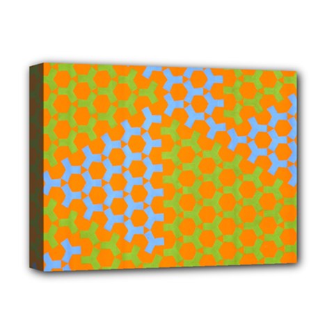 Green Blue Orange Deluxe Canvas 16  X 12  