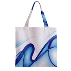 Glittering Abstract Lines Blue Wave Chefron Zipper Grocery Tote Bag by Mariart