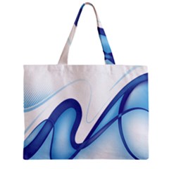 Glittering Abstract Lines Blue Wave Chefron Zipper Mini Tote Bag by Mariart