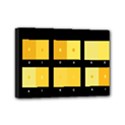 Horizontal Color Scheme Plaid Black Yellow Mini Canvas 7  x 5  View1