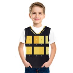 Horizontal Color Scheme Plaid Black Yellow Kids  Sportswear by Mariart