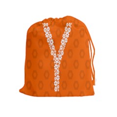 Iron Orange Y Combinator Gears Drawstring Pouches (extra Large) by Mariart
