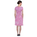 Floral design Short Sleeve Front Wrap Dress View2