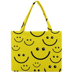 Linus Smileys Face Cute Yellow Mini Tote Bag by Mariart