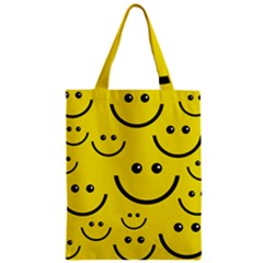 Linus Smileys Face Cute Yellow Zipper Classic Tote Bag by Mariart