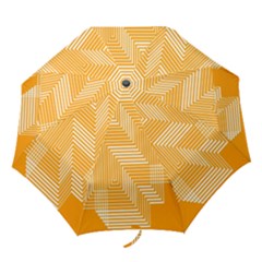 Orange Line Plaid Folding Umbrellas by Mariart