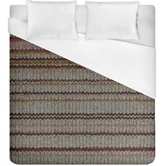 Stripy Knitted Wool Fabric Texture Duvet Cover (King Size)