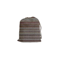 Stripy Knitted Wool Fabric Texture Drawstring Pouches (XS) 