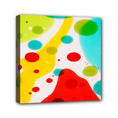 Polkadot Color Rainbow Red Blue Yellow Green Mini Canvas 6  X 6 