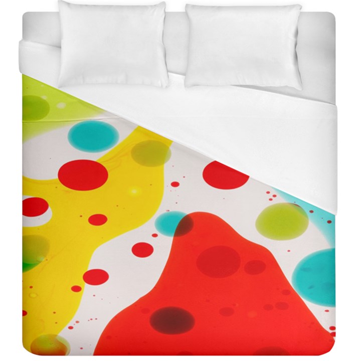 Polkadot Color Rainbow Red Blue Yellow Green Duvet Cover (King Size)