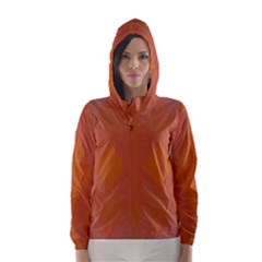 Live Three Term Side Card Orange Pink Polka Dot Chevron Wave Hooded Wind Breaker (women)