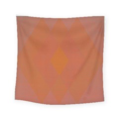 Live Three Term Side Card Orange Pink Polka Dot Chevron Wave Square Tapestry (small)