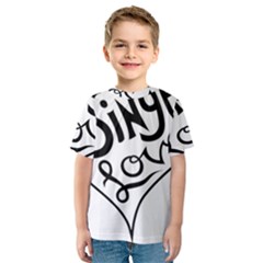 Singer Love Sign Heart Kids  Sport Mesh Tee