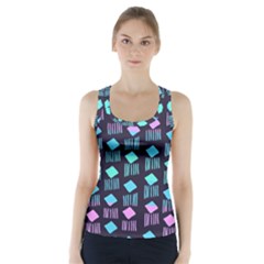 Polkadot Plaid Circle Line Pink Purple Blue Racer Back Sports Top by Mariart