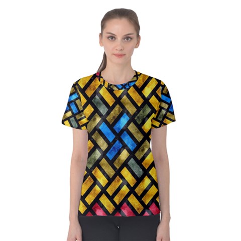 Metal Rectangles            Women s Cotton Tee by LalyLauraFLM