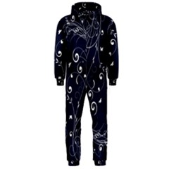 Floral Design Hooded Jumpsuit (men)  by ValentinaDesign