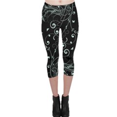 Floral Design Capri Leggings 