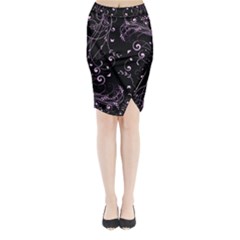 Floral Design Midi Wrap Pencil Skirt by ValentinaDesign