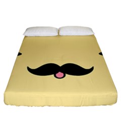 Mustache Fitted Sheet (california King Size) by Nexatart