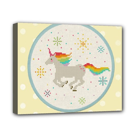 Unicorn Pattern Canvas 10  X 8  by Nexatart