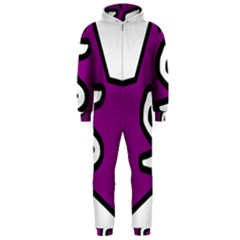 Star Five Purple White Hooded Jumpsuit (men)  by Mariart