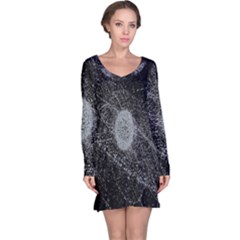 Space X Circle Line Black Long Sleeve Nightdress by Mariart