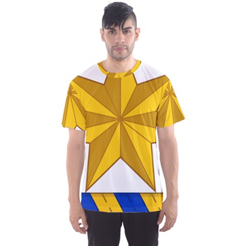 Star Yellow Blue Men s Sport Mesh Tee by Mariart