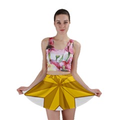 Star Yellow Blue Mini Skirt by Mariart
