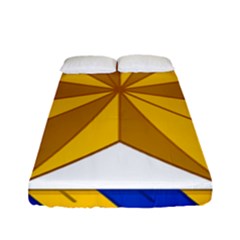 Star Yellow Blue Fitted Sheet (full/ Double Size)